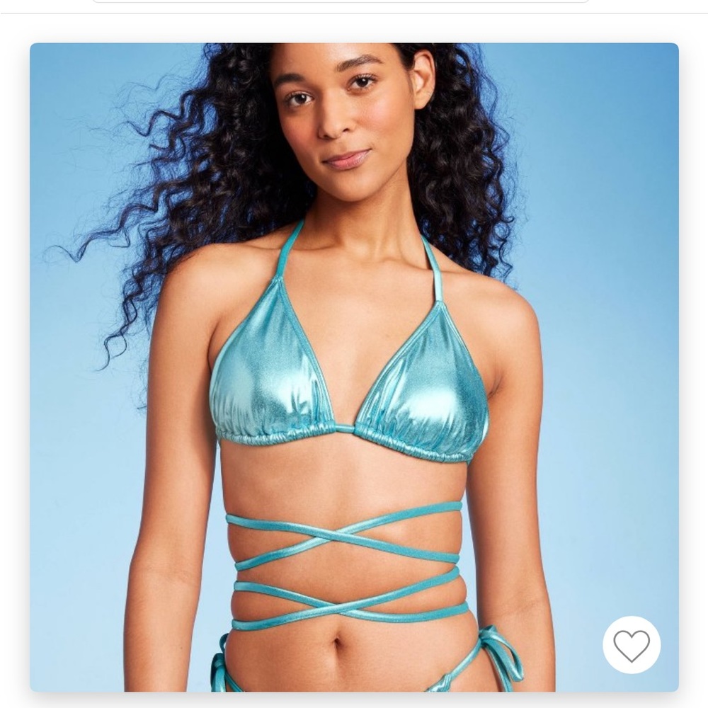 NWT NEVER BEEN WORN XL BIKINI TOP WITH WRAP TIES